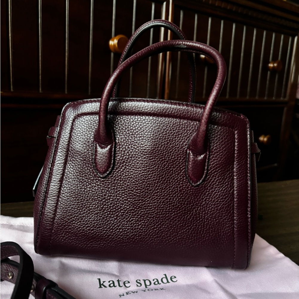 Kate Spade Knott Mini Satchel Plum Grenache - Picture 6 of 11